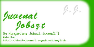 juvenal jobszt business card